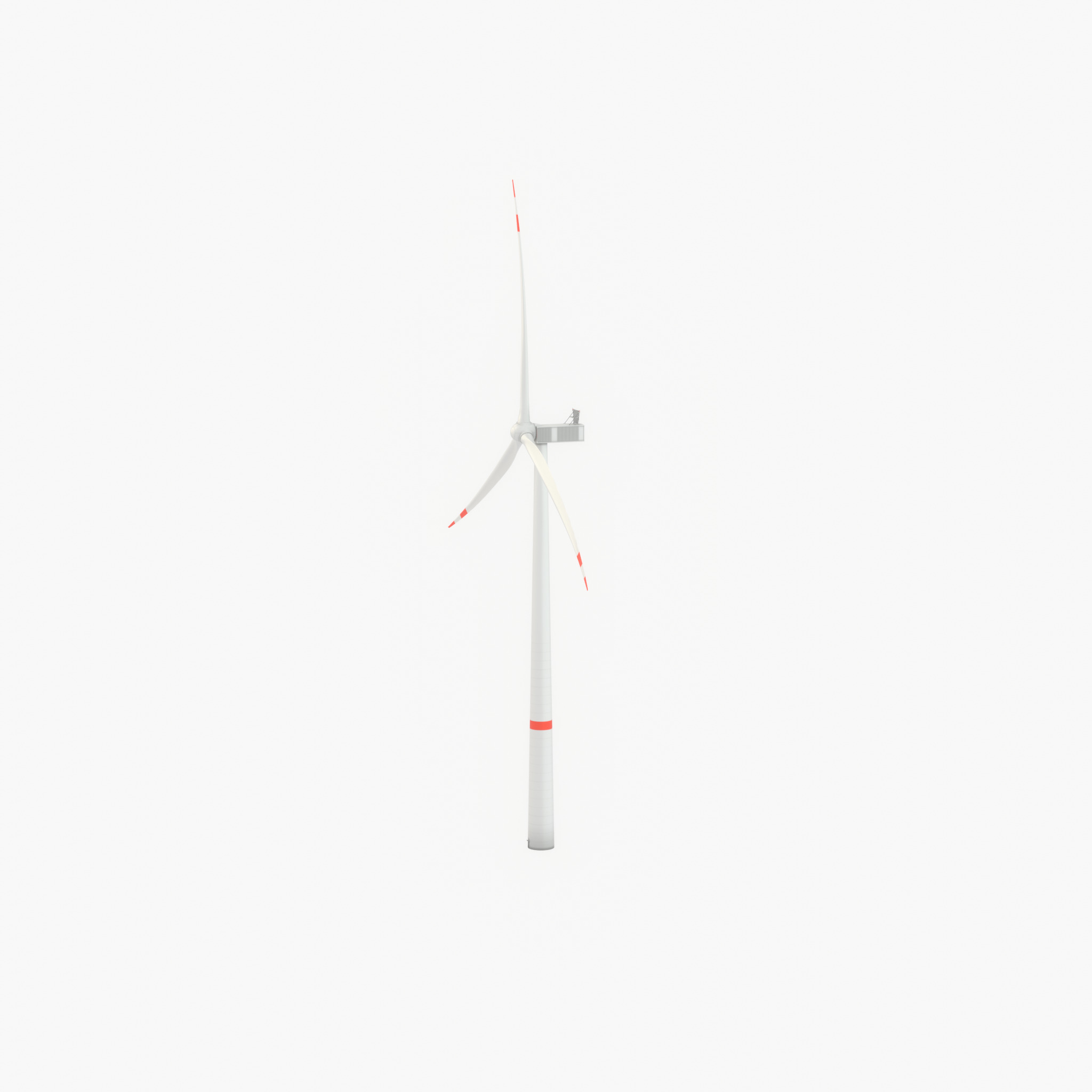 Wind turbine V1 H-138 RD 162 m with animation Low-poly 3D model_33
