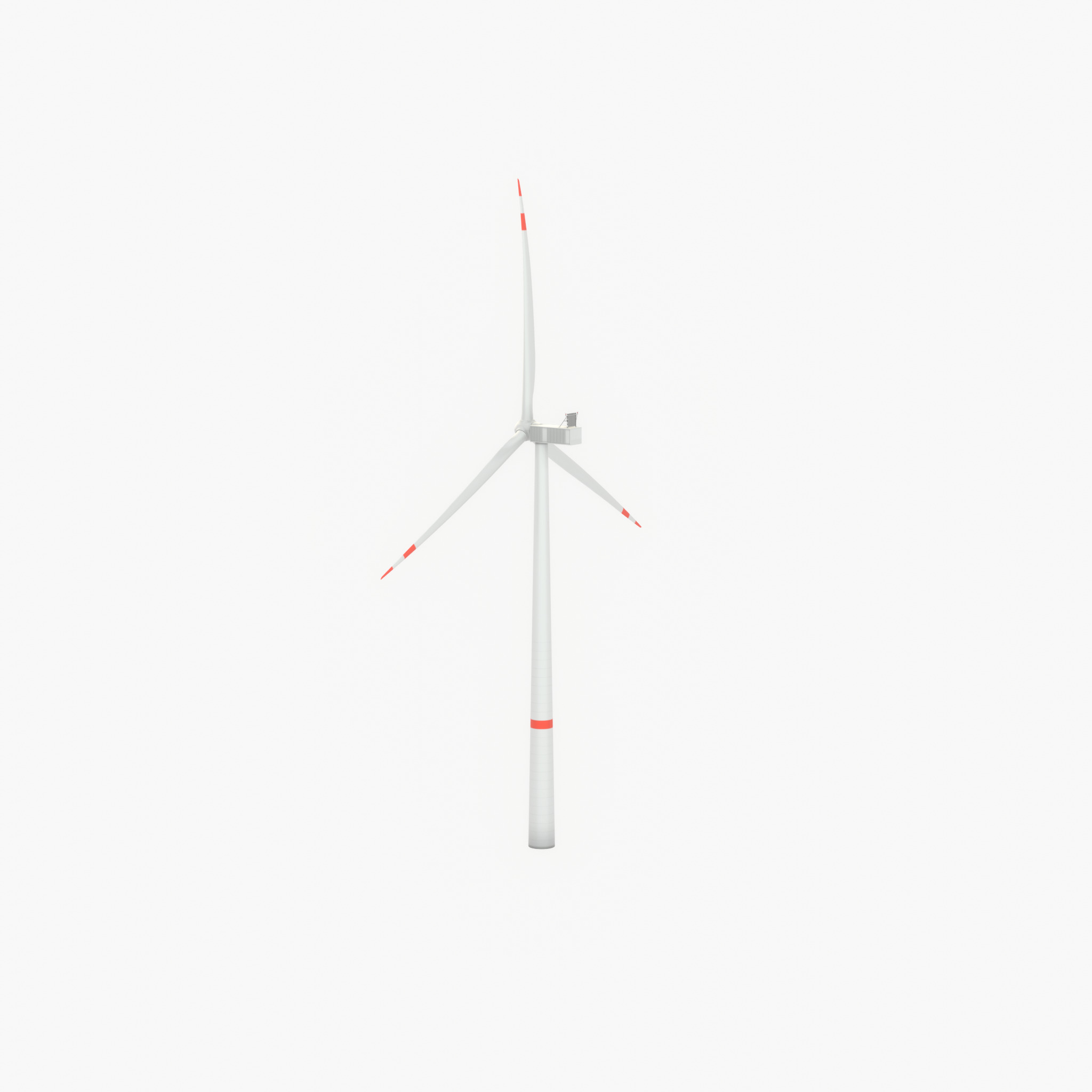 Wind turbine V1 H-138 RD 162 m with animation Low-poly 3D model_29