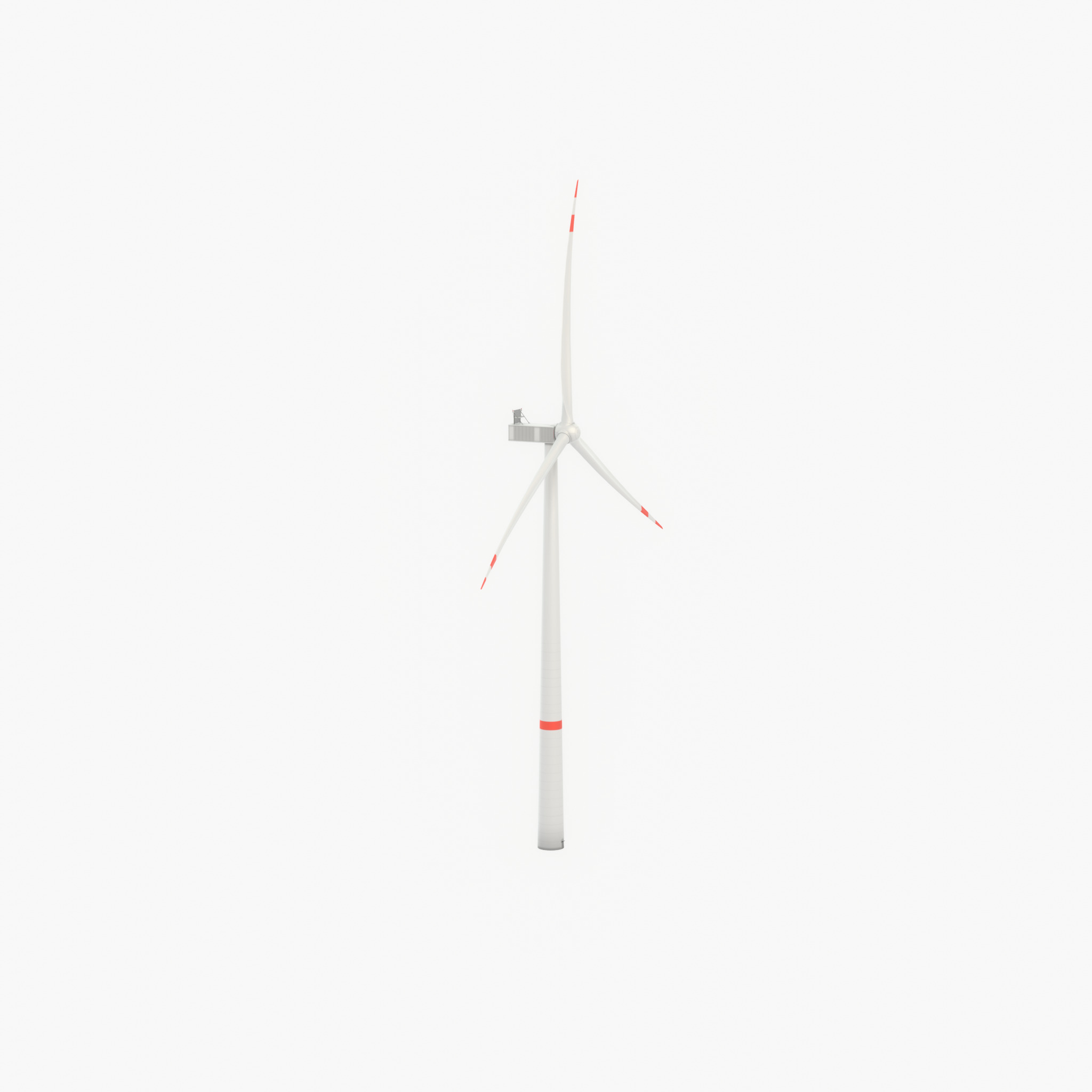 Wind turbine V1 H-138 RD 162 m with animation Low-poly 3D model_48