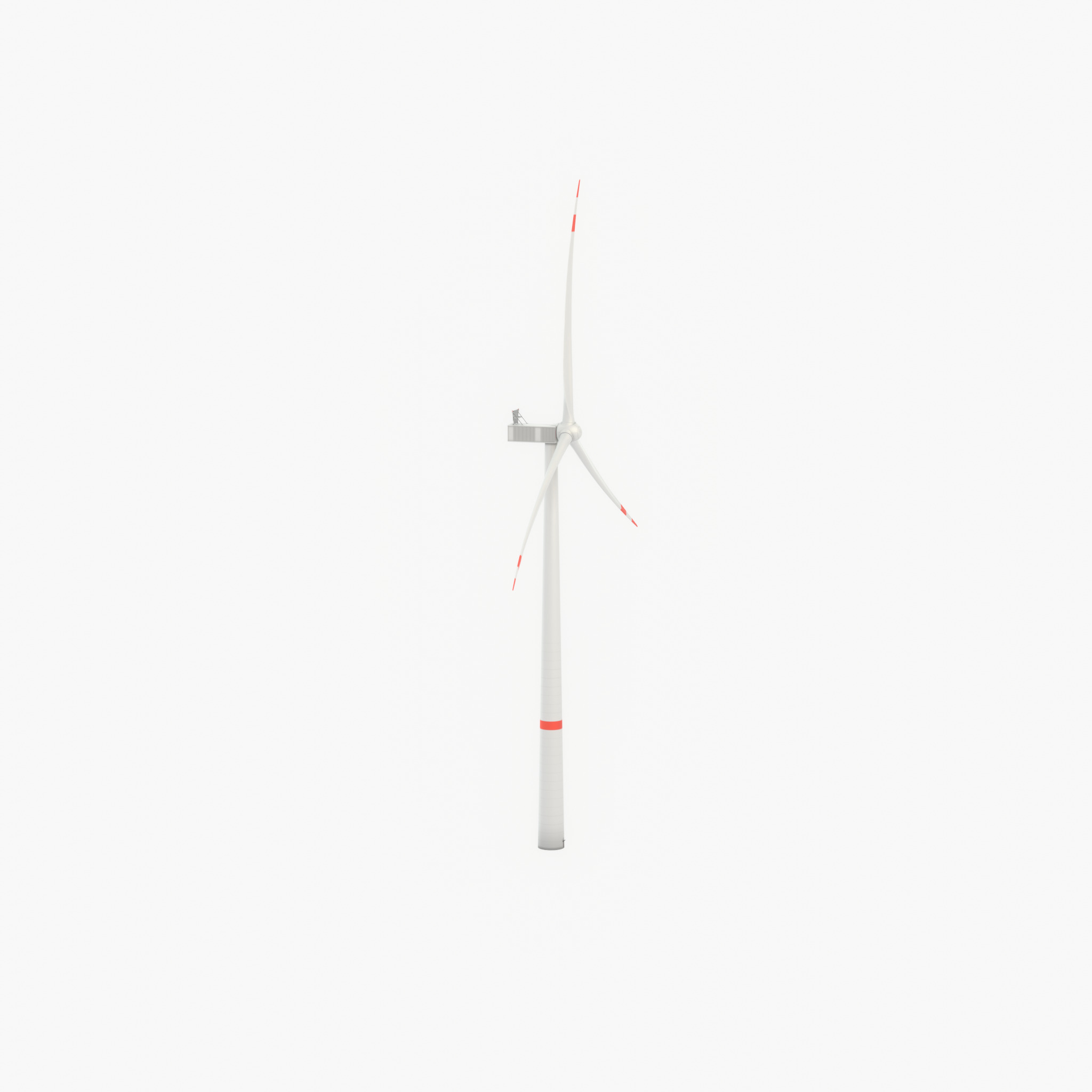 Wind turbine V1 H-138 RD 162 m with animation Low-poly 3D model_66