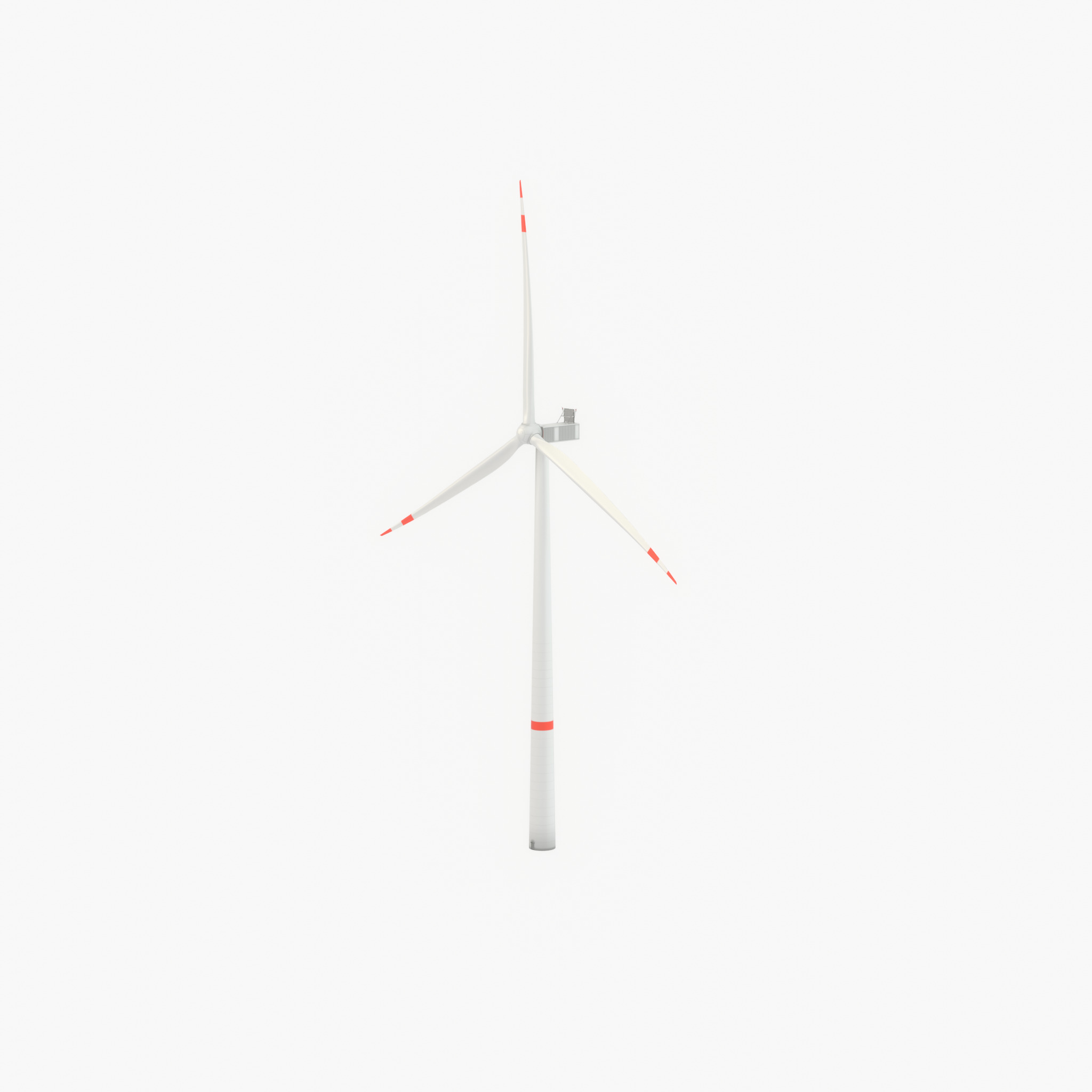 Wind turbine V1 H-138 RD 162 m with animation Low-poly 3D model_55