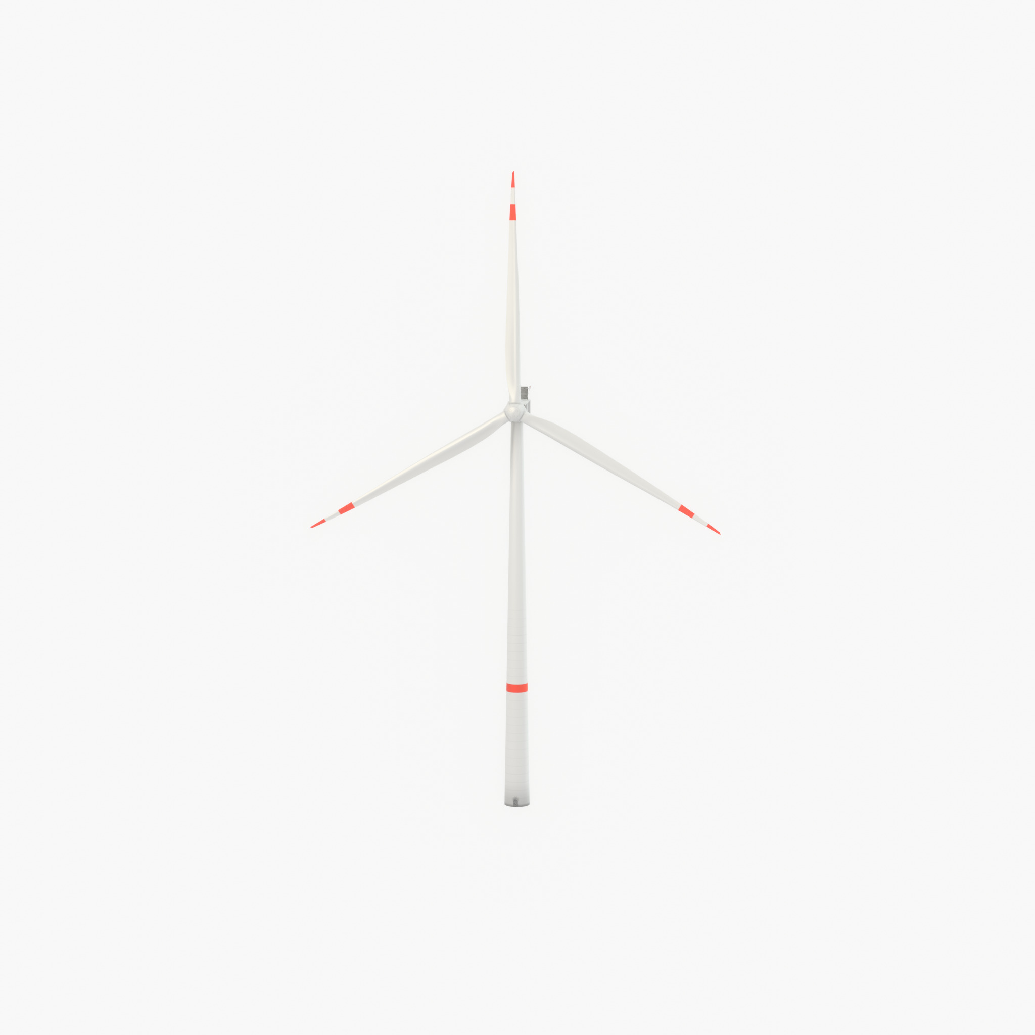 Wind turbine V1 H-138 RD 162 m with animation Low-poly 3D model_22