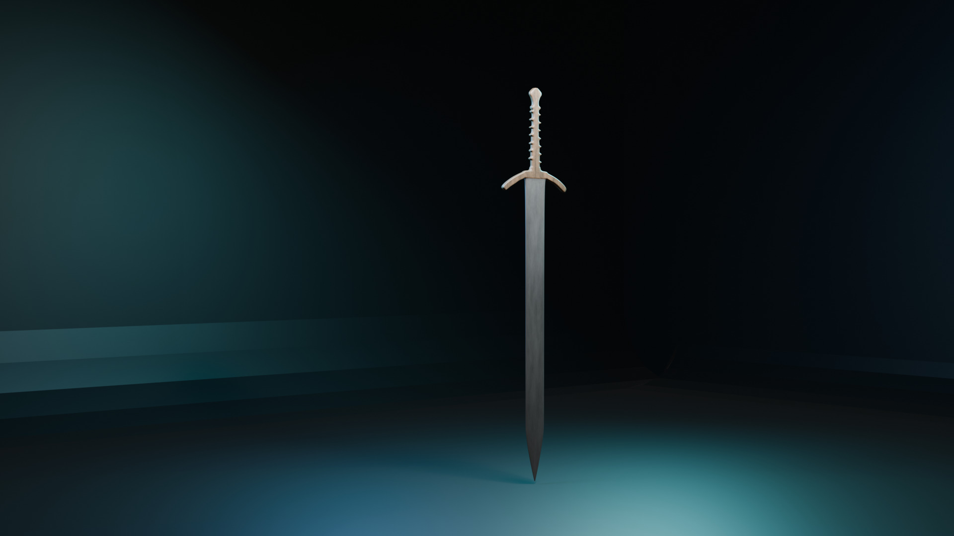 Medieval Fantasy Greatsword Low-poly 3D model_1