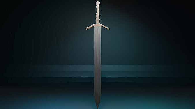 Medieval Fantasy Greatsword Low-poly 3D model