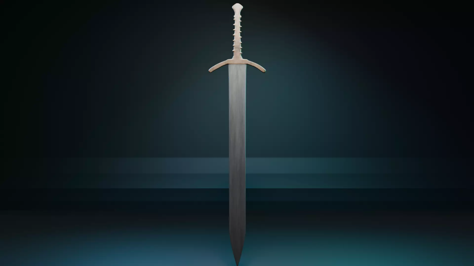 Medieval Fantasy Greatsword Low-poly 3D model_0