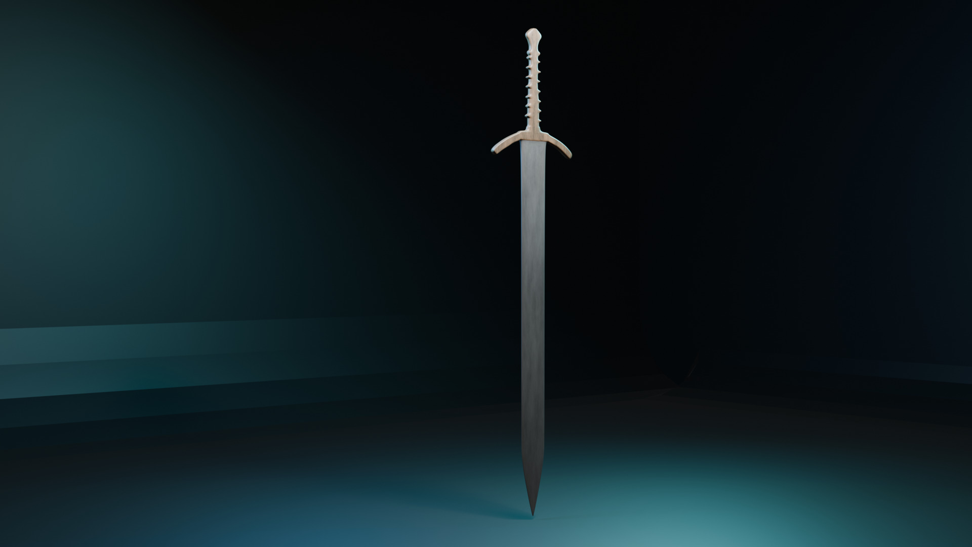 Medieval Fantasy Greatsword Low-poly 3D model_3