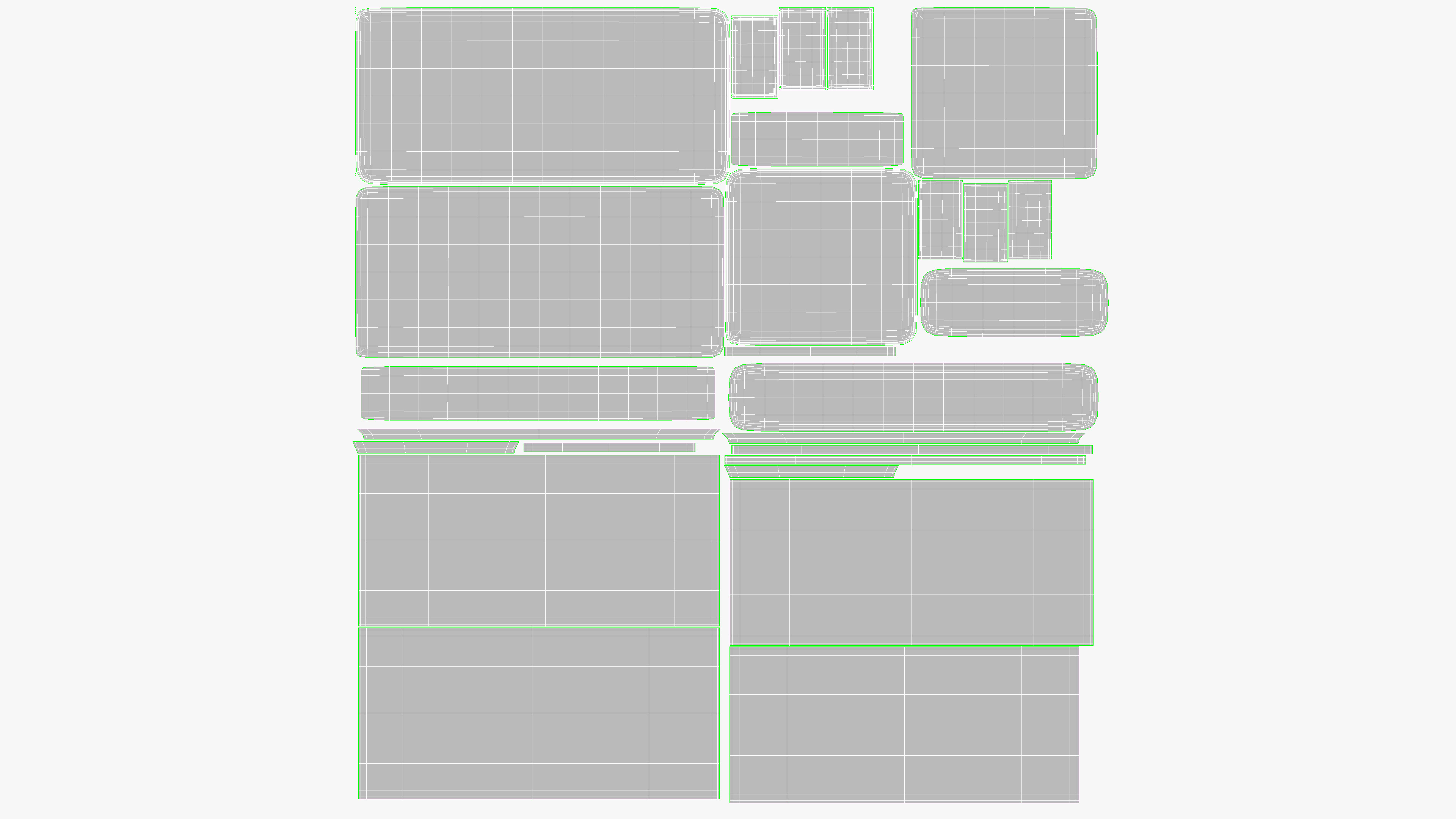 Corner single bed 3D model_10