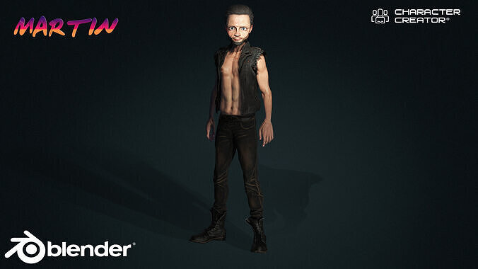Cartoon Character Martin 3D model