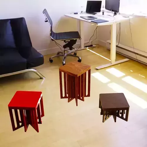 Multipurpose stool in different sizes and thickness 3D print model