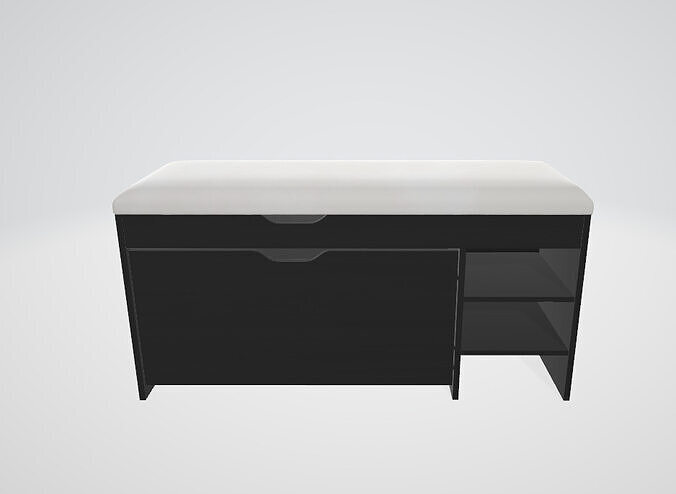Netstar Shoe Entryway Bench with Cushion 3D model