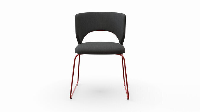 Chair Duffy Low-poly 3D model 2