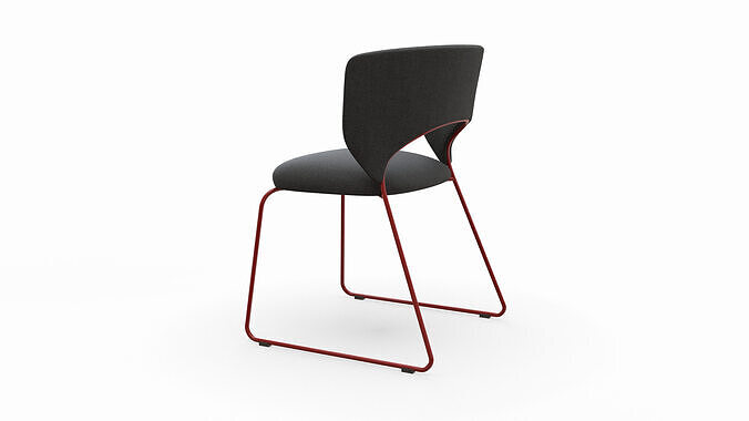 Chair Duffy Low-poly 3D model 4