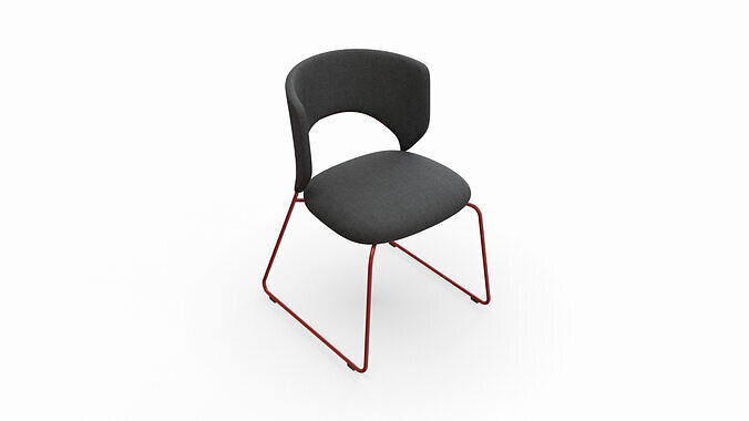 Chair Duffy Low-poly 3D model 6