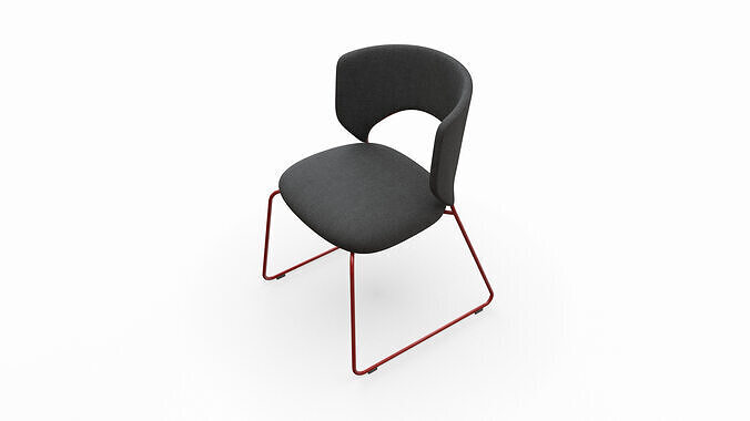 Chair Duffy Low-poly 3D model 7