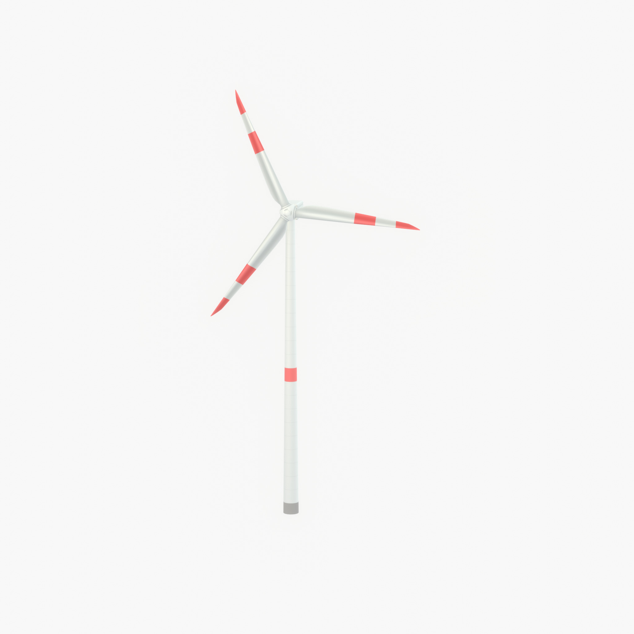 Wind turbine N1 H-150 RD 148 m with animation Low-poly 3D model_21