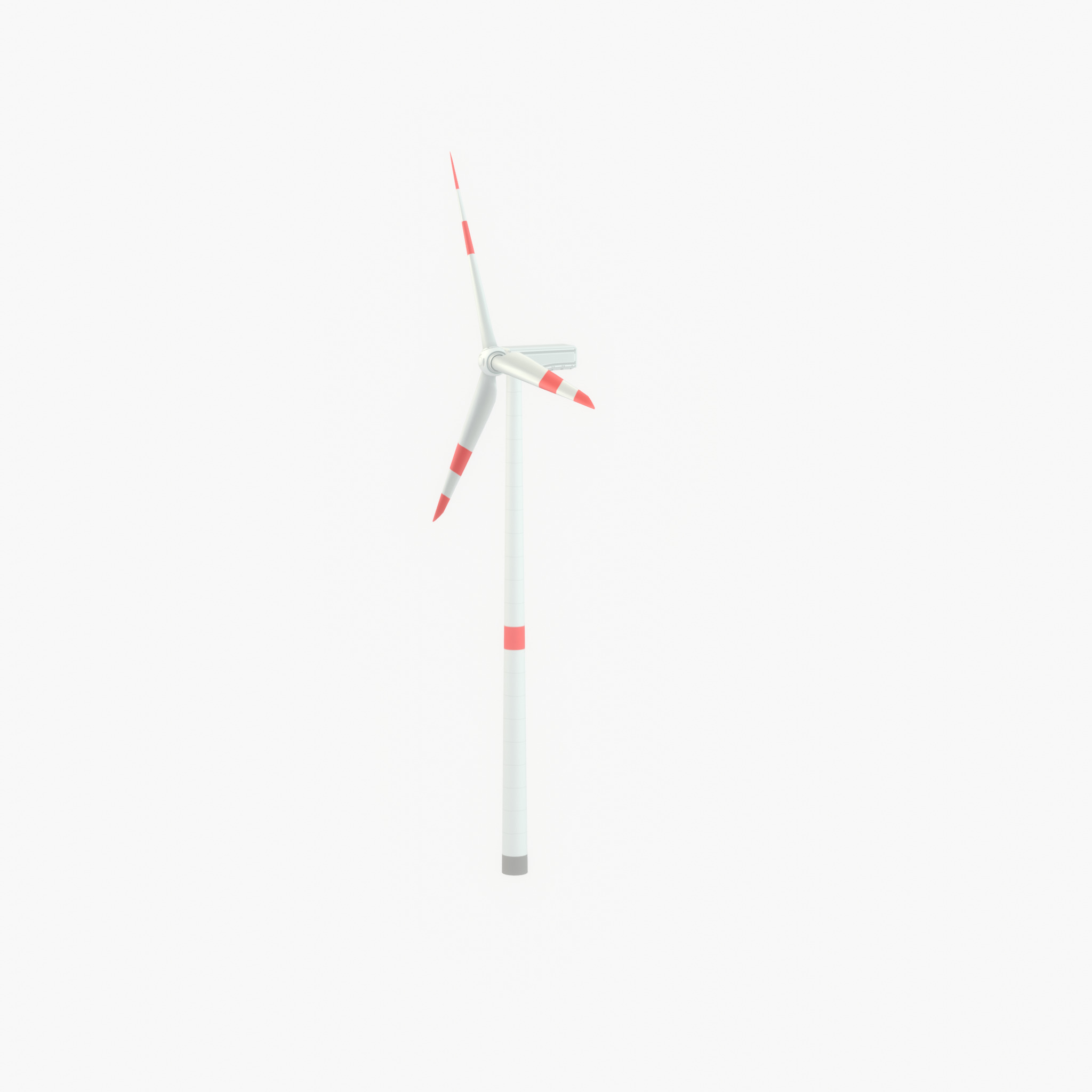 Wind turbine N1 H-150 RD 148 m with animation Low-poly 3D model_43