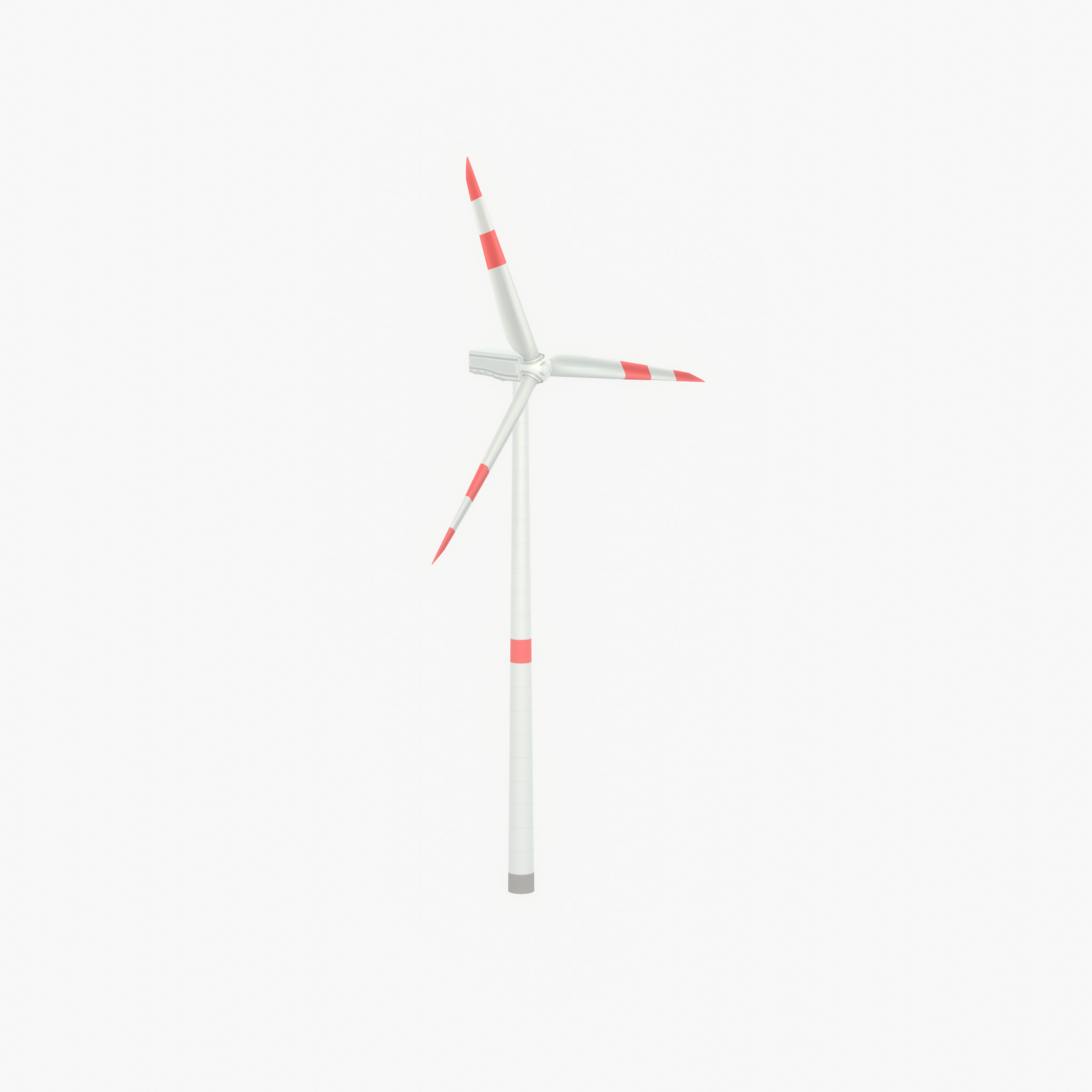 Wind turbine N1 H-150 RD 148 m with animation Low-poly 3D model_34