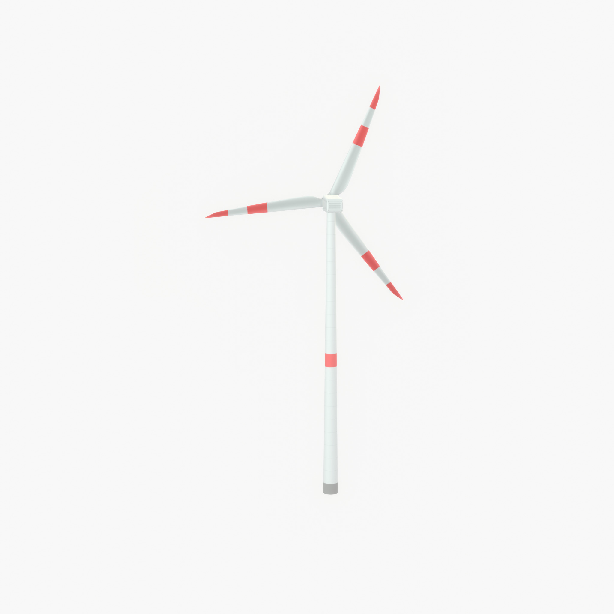 Wind turbine N1 H-150 RD 148 m with animation Low-poly 3D model_29