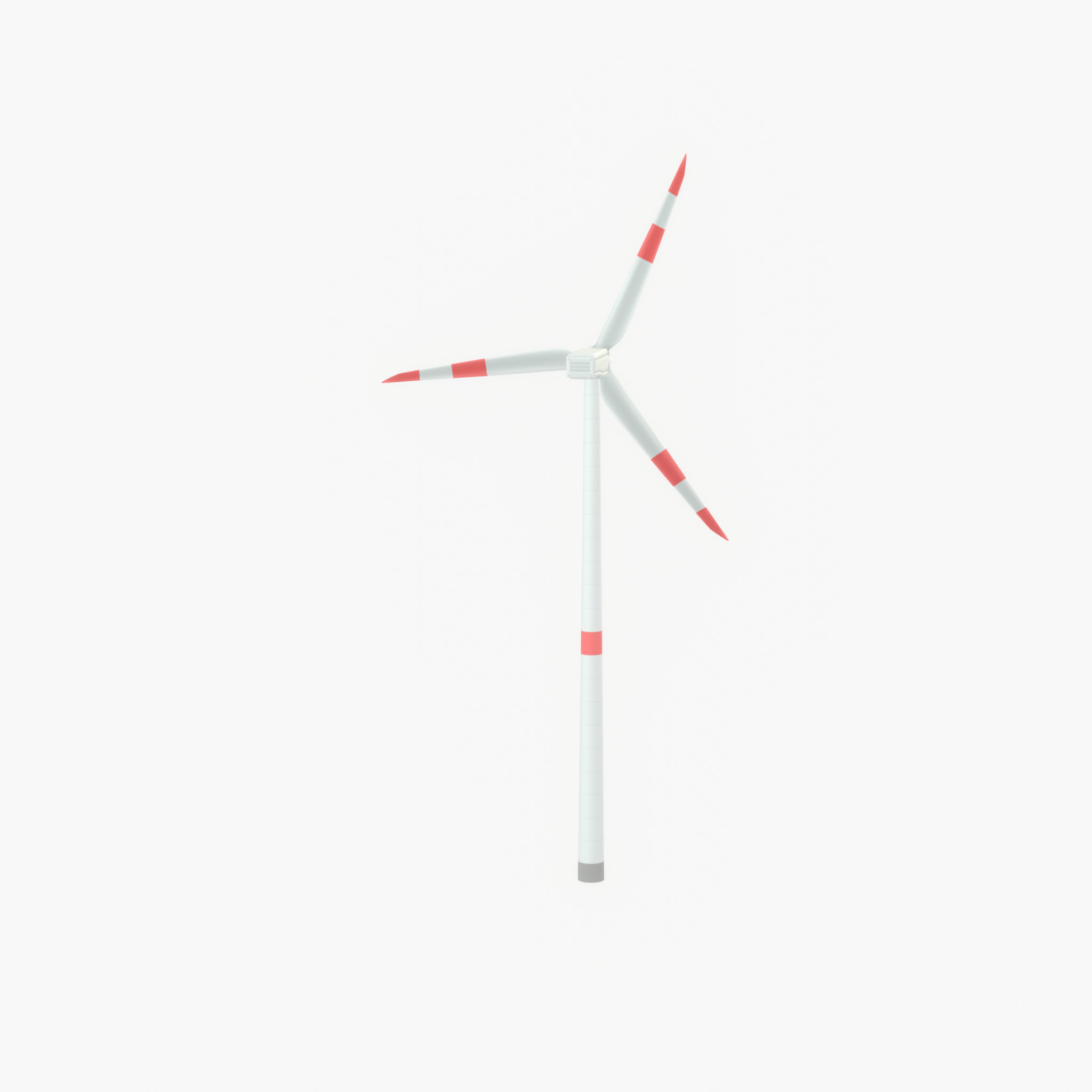 Wind turbine N1 H-150 RD 148 m with animation Low-poly 3D model_35