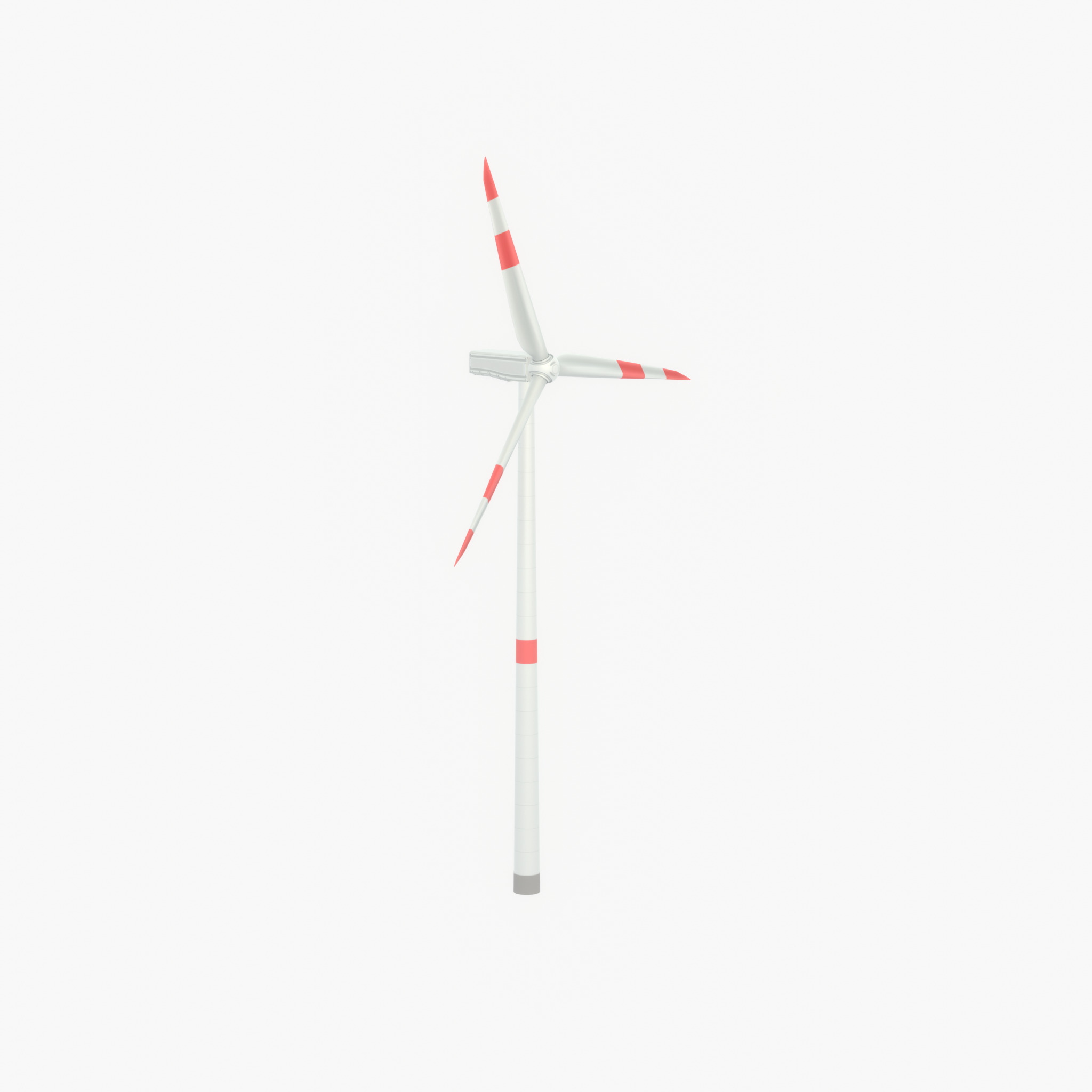 Wind turbine N1 H-150 RD 148 m with animation Low-poly 3D model_62