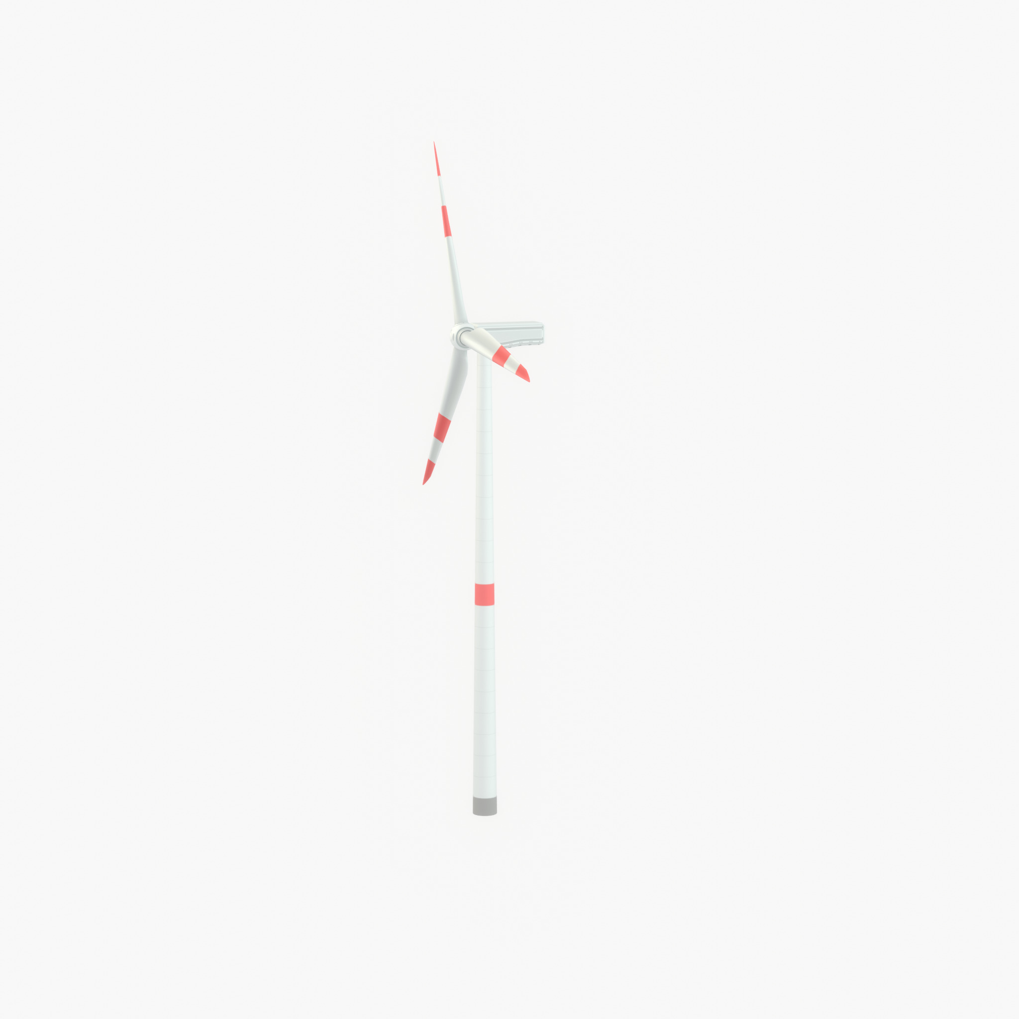 Wind turbine N1 H-150 RD 148 m with animation Low-poly 3D model_36