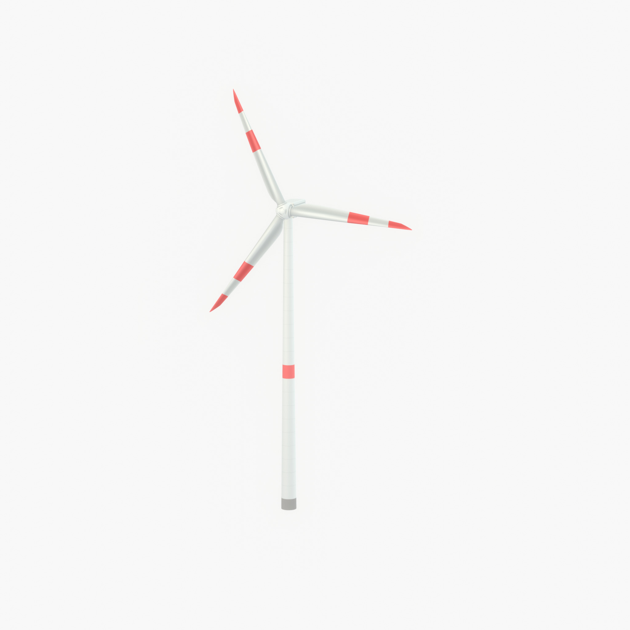 Wind turbine N1 H-150 RD 148 m with animation Low-poly 3D model_33