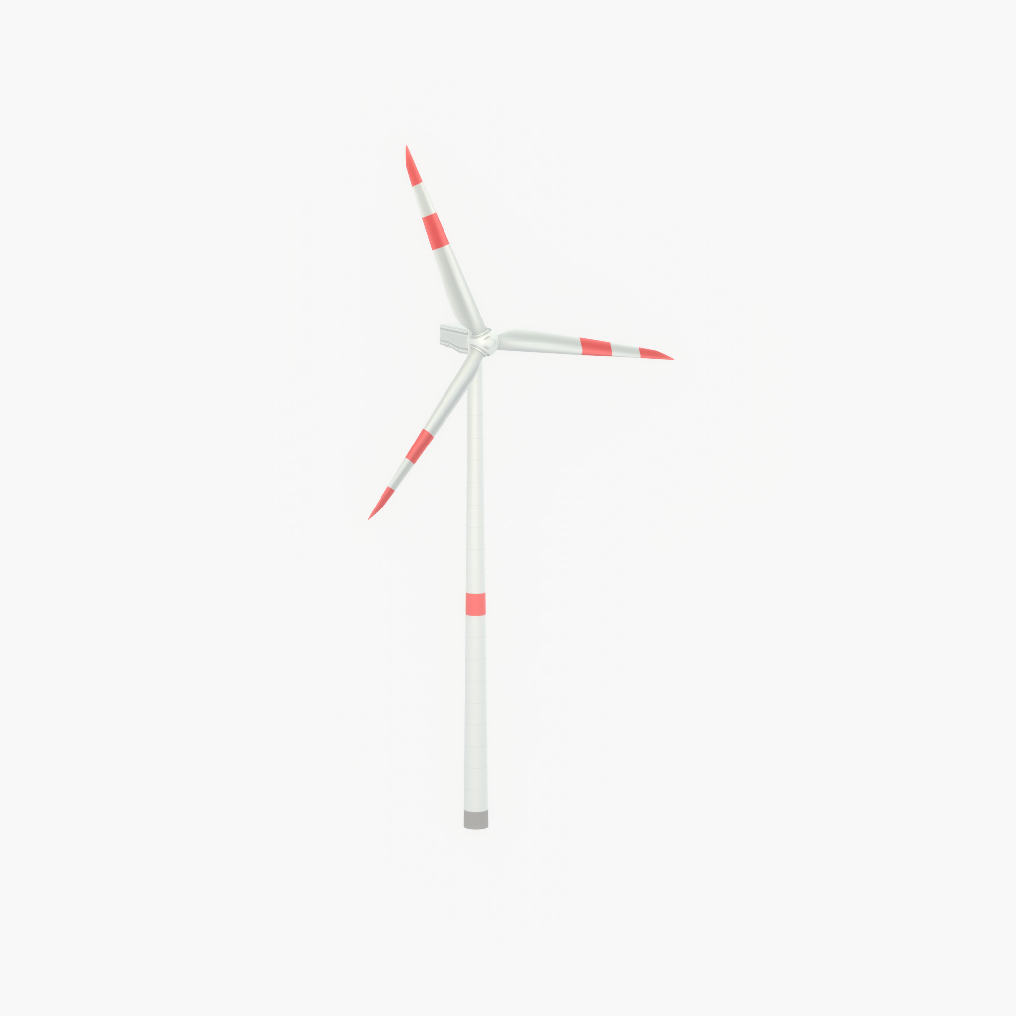 Wind turbine N1 H-150 RD 148 m with animation Low-poly 3D model_47