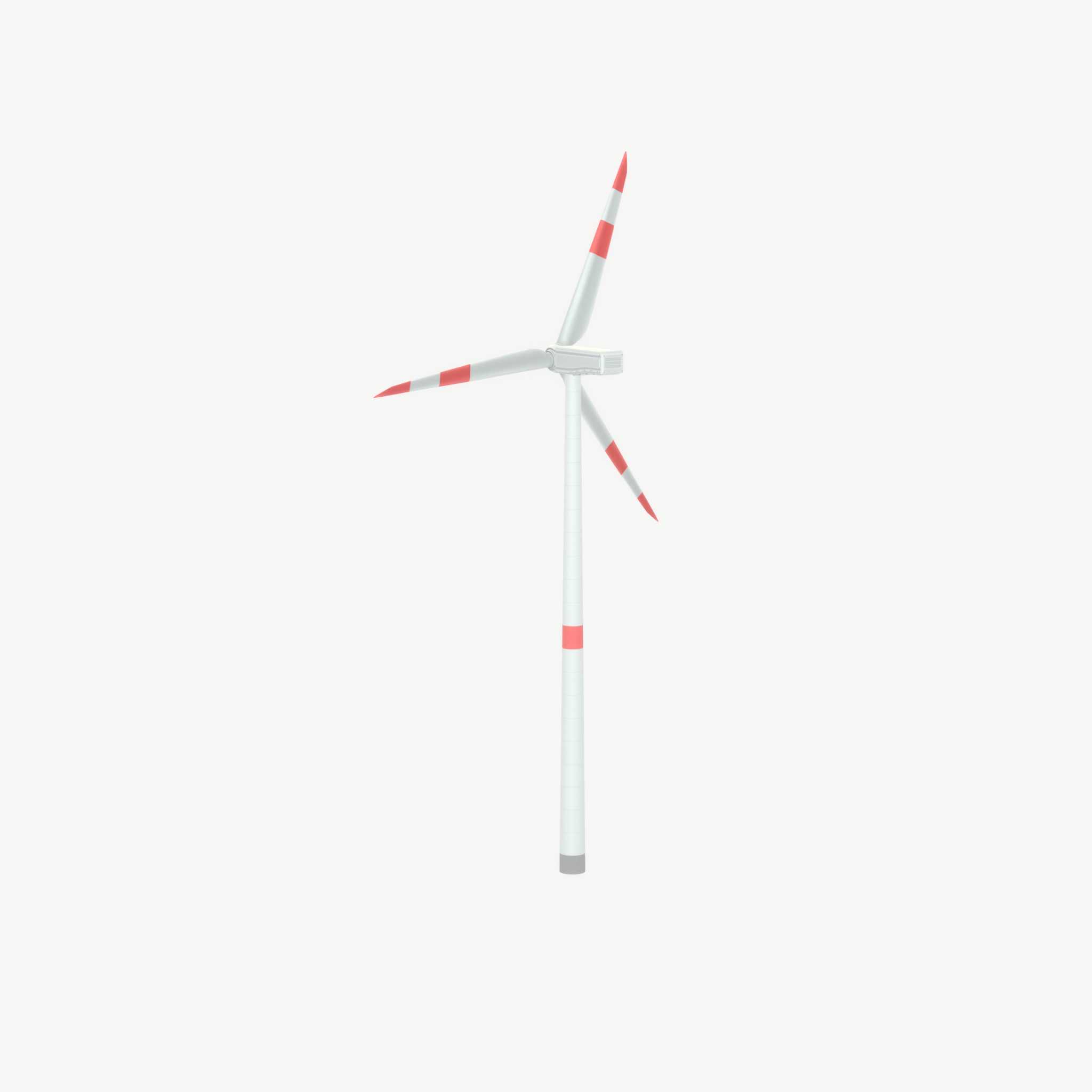 Wind turbine N1 H-150 RD 148 m with animation Low-poly 3D model_26