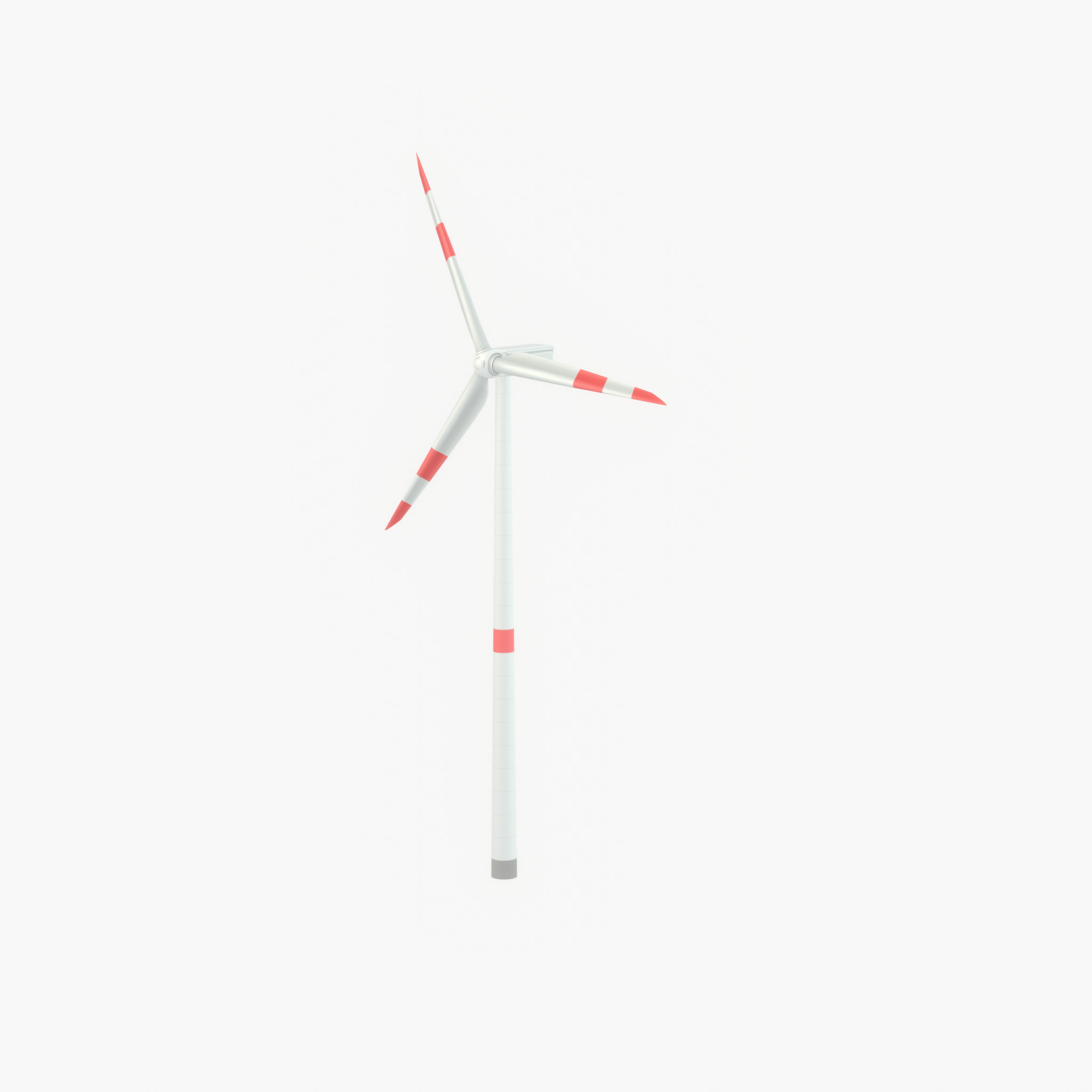 Wind turbine N1 H-150 RD 148 m with animation Low-poly 3D model_59