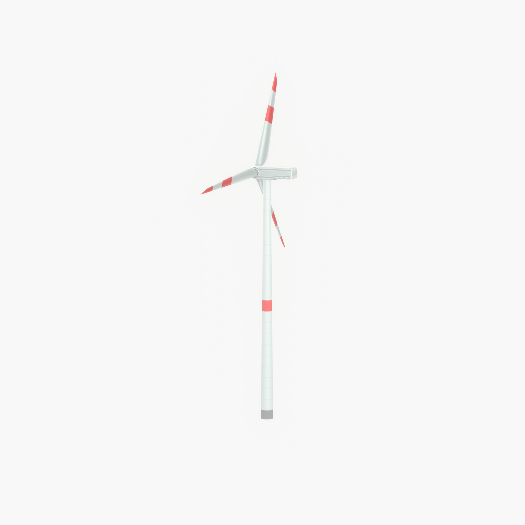 Wind turbine N1 H-150 RD 148 m with animation Low-poly 3D model_46