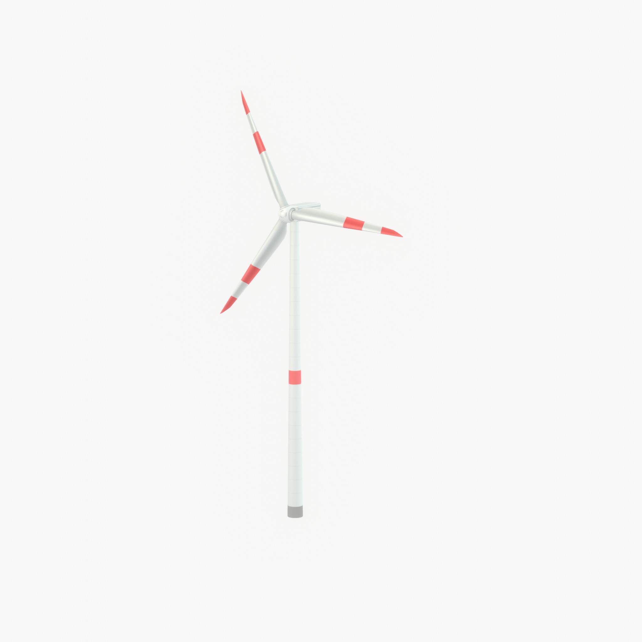 Wind turbine N1 H-150 RD 148 m with animation Low-poly 3D model_42