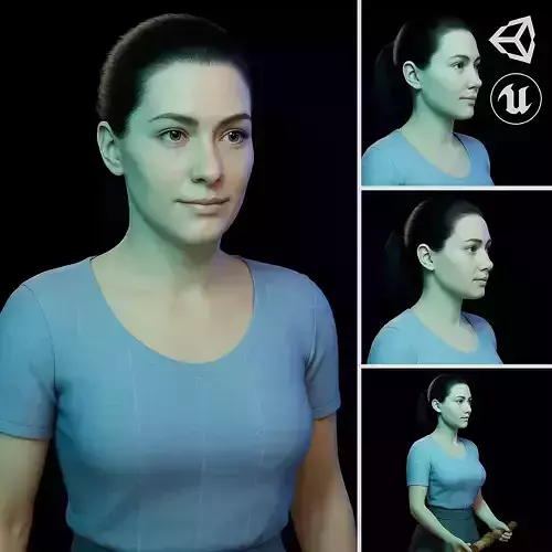 Female Character Model Low-poly 3D model