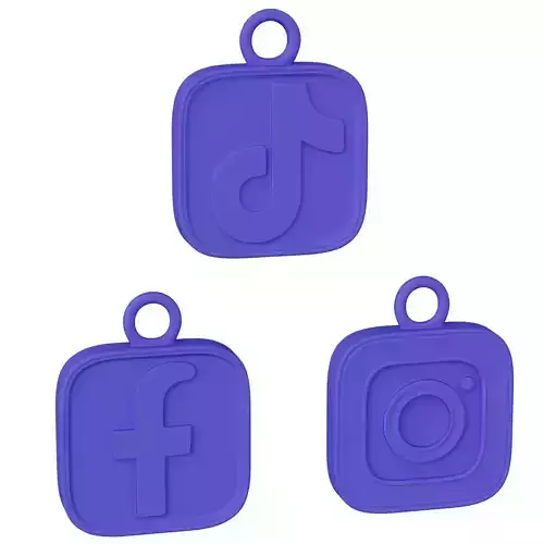 Social Media Logo Keychains
