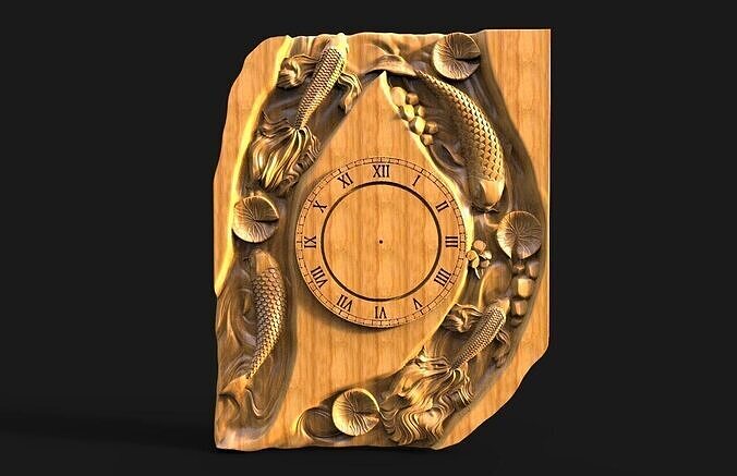 Fish wall clock CNC 3D print model