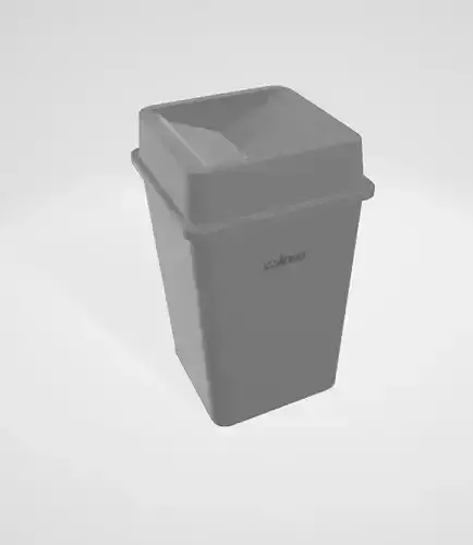 Winco Commercial Square Plastic Trash Can