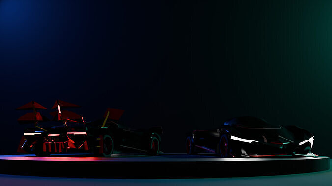 supercar Low-poly 3D model
