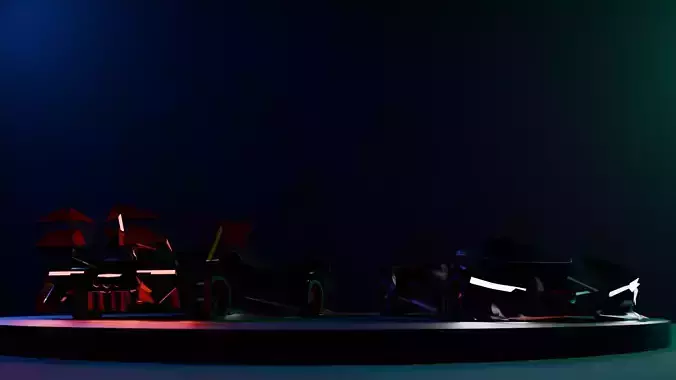 supercar Low-poly 3D model