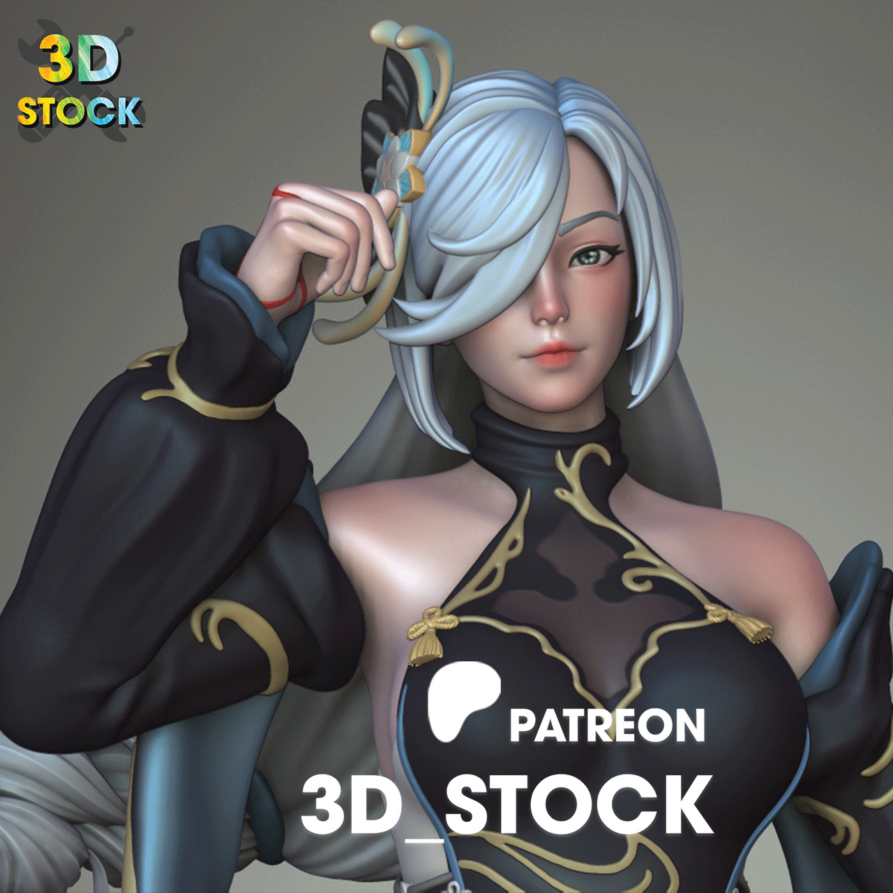 SHENHE GENSHIN IMPACT  Fanart 3D print model_0