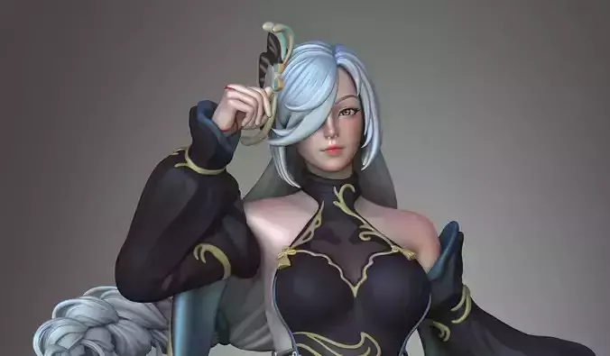 SHENHE GENSHIN IMPACT  Fanart 3D print model