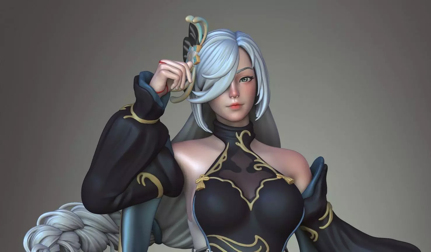 SHENHE GENSHIN IMPACT  Fanart 3D print model_0