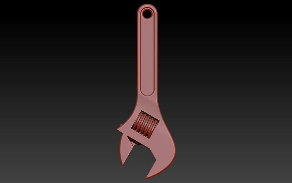 Wrench pendant silver gold printable jewelry  3D print model_1