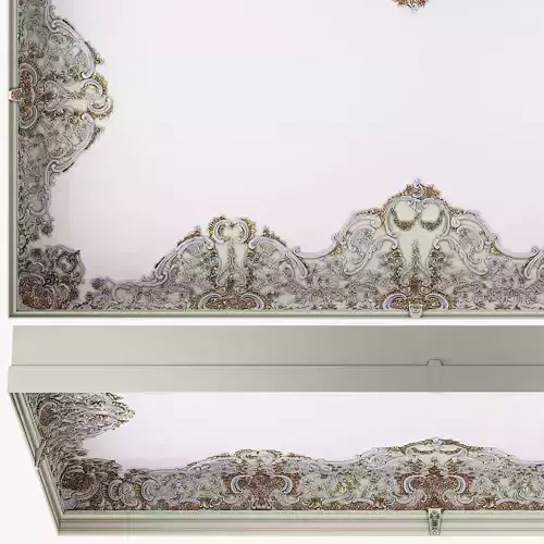 Classic Ornamental Ceiling Panel 3D Model