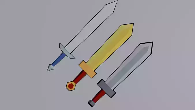 Stylized Cartoon Swords