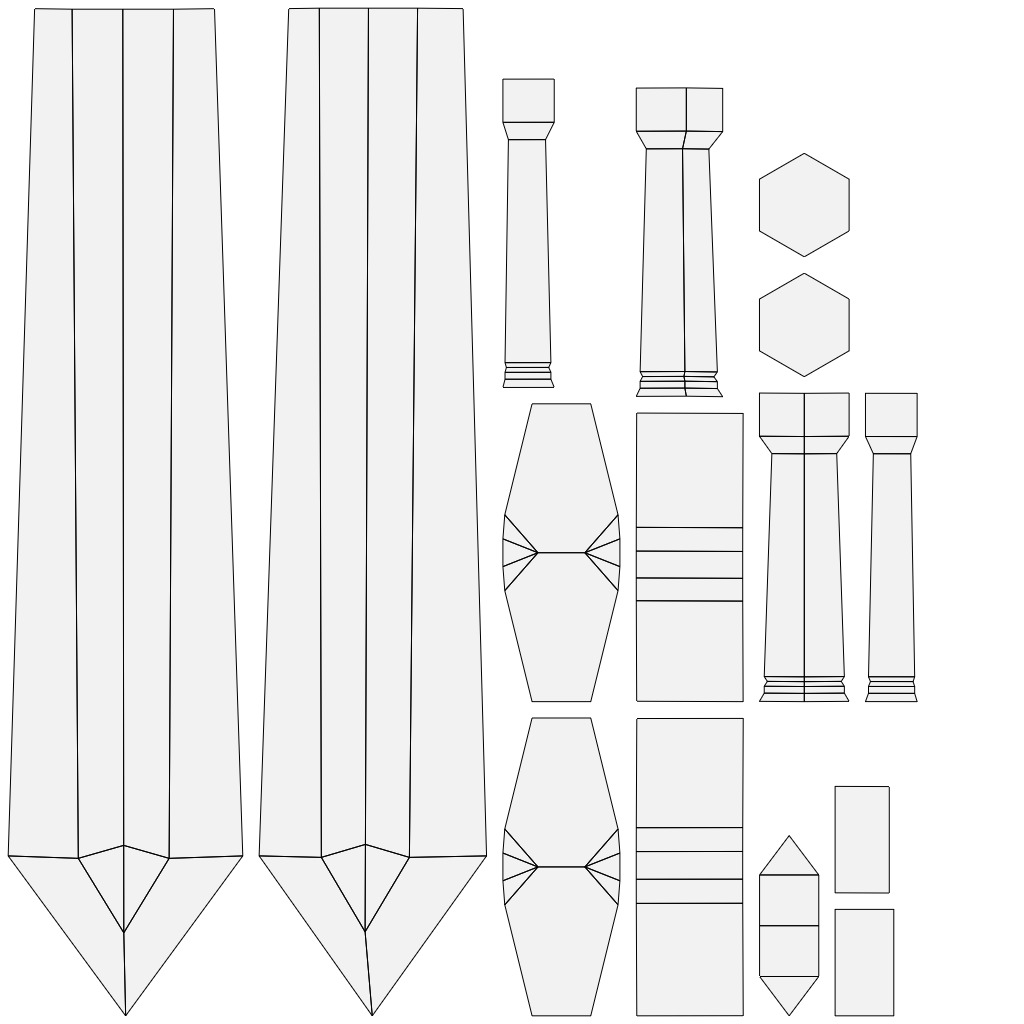 Stylized Cartoon Swords Low-poly 3D model_11