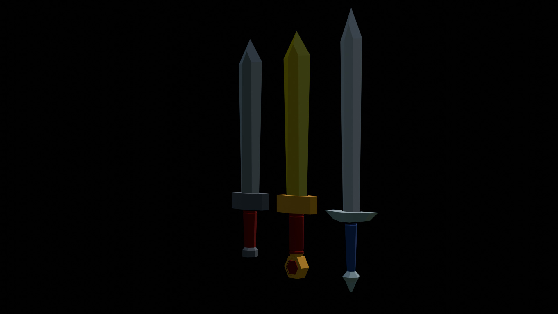 Stylized Cartoon Swords Low-poly 3D model_5