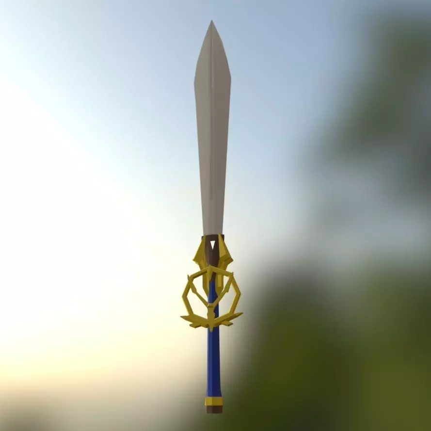 Sword Concept Low-poly 3D model_0