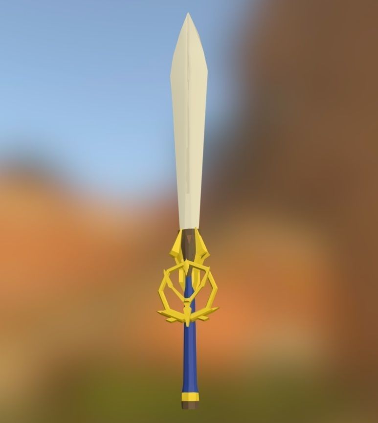 Sword Concept Low-poly 3D model_1