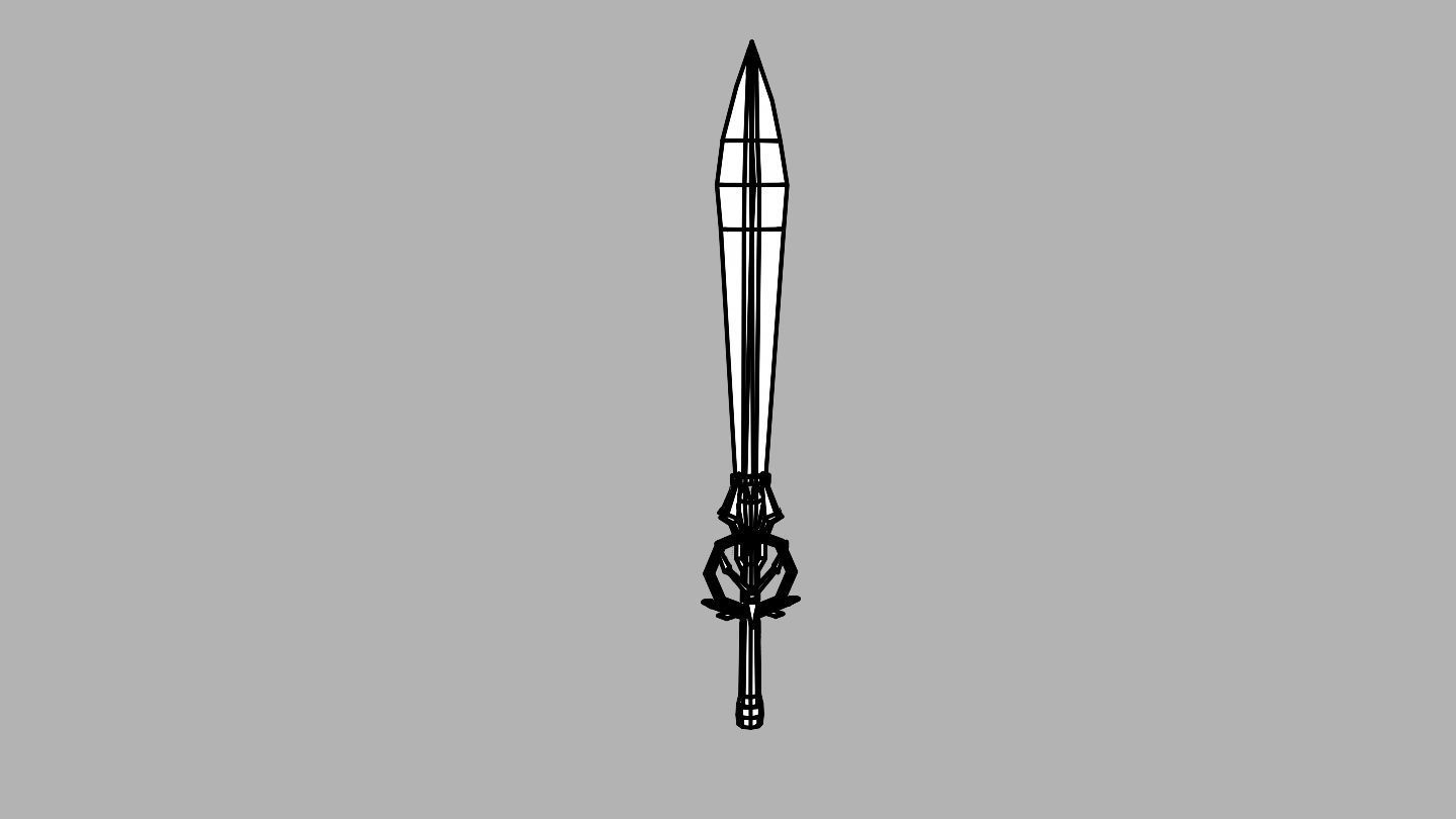 Sword Concept Low-poly 3D model_6