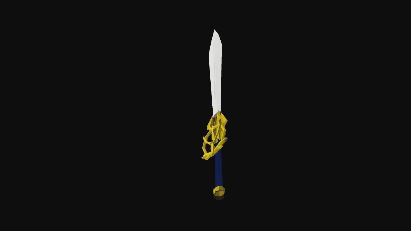 Sword Concept Low-poly 3D model_3
