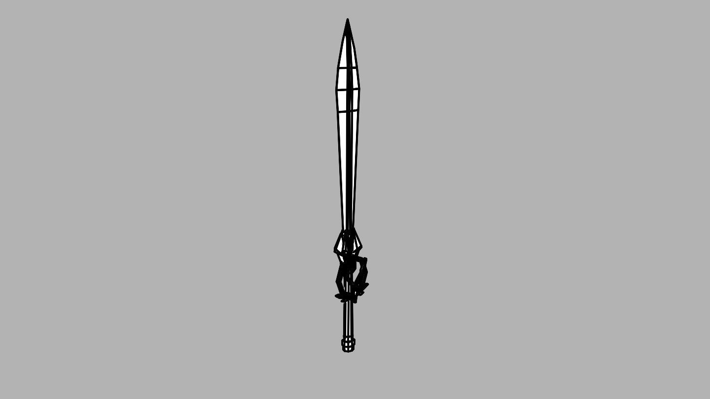 Sword Concept Low-poly 3D model_7